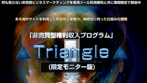 トライアングル,山上剛,非売買型権利収入プログラム,は稼げるのか?話題の案件をレビュー