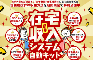 在宅収入システム自動キット,働かずにお金を稼ぐ方法,は副業詐欺?長谷川マコト,検証